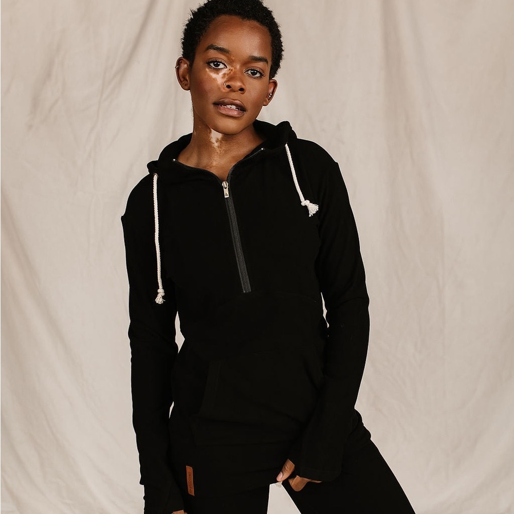 Ampersand Ave Performance Fleece Halfzip Sweatshirt | Poppy Seed
